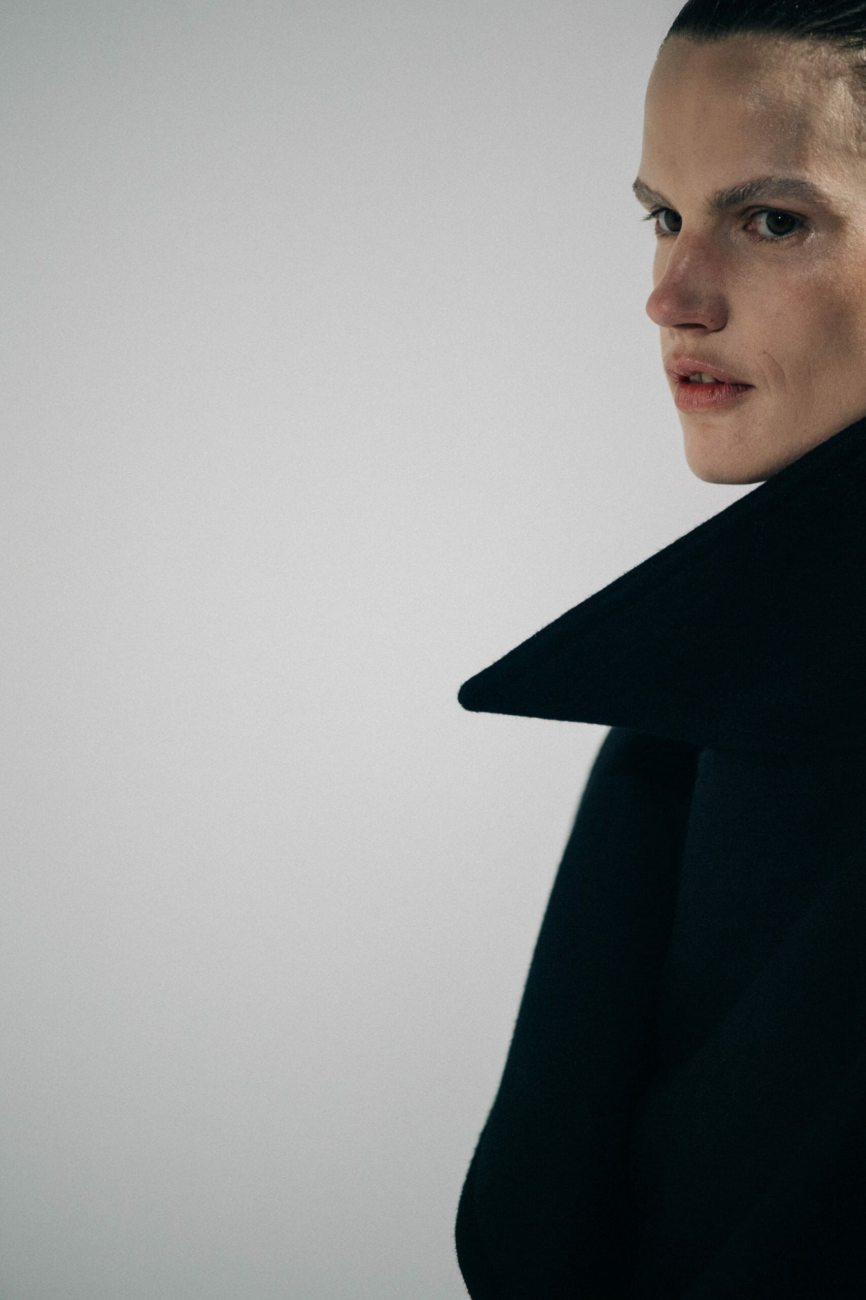 Models wearing black at Haider Ackermann