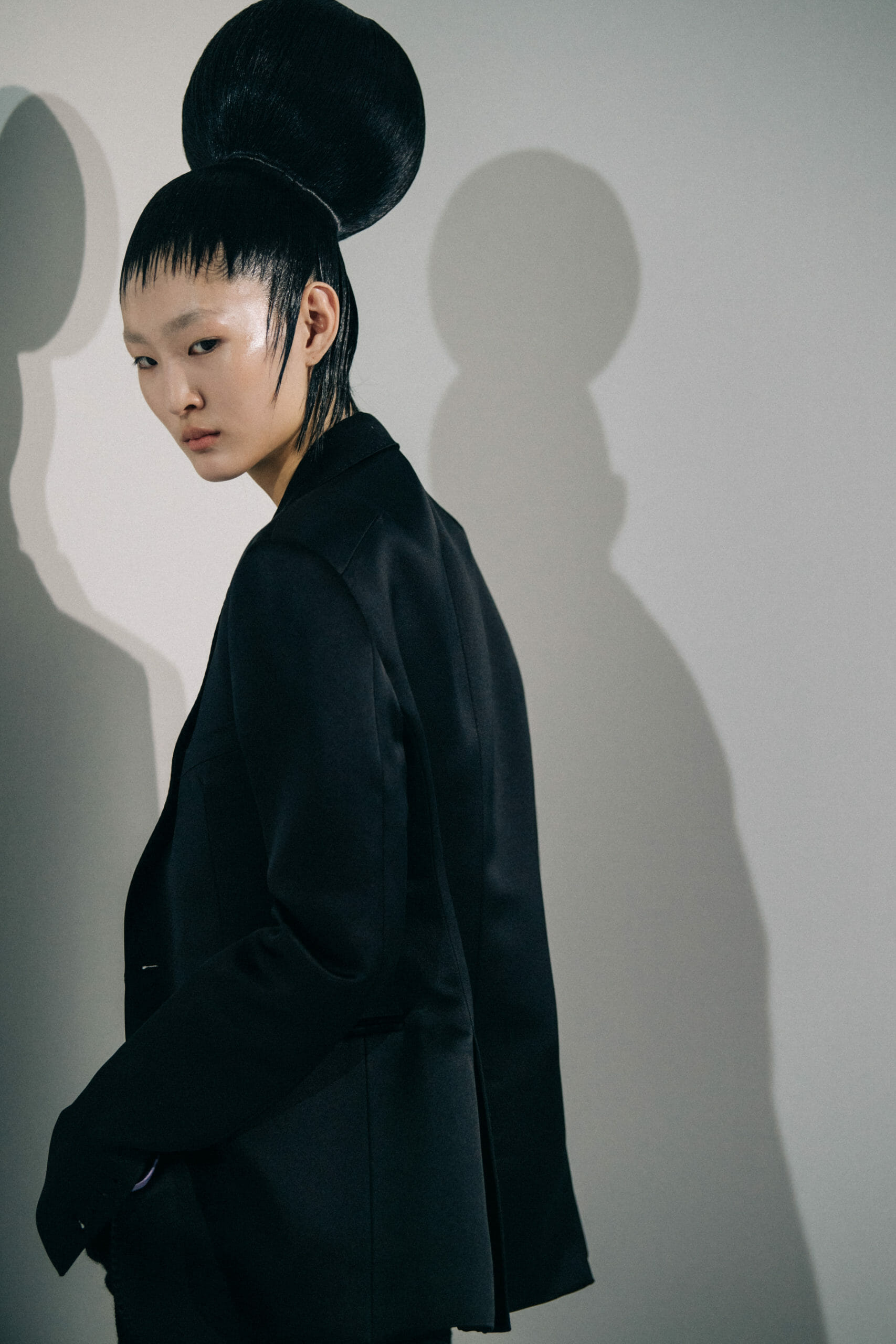 Models wearing black at Haider Ackermann