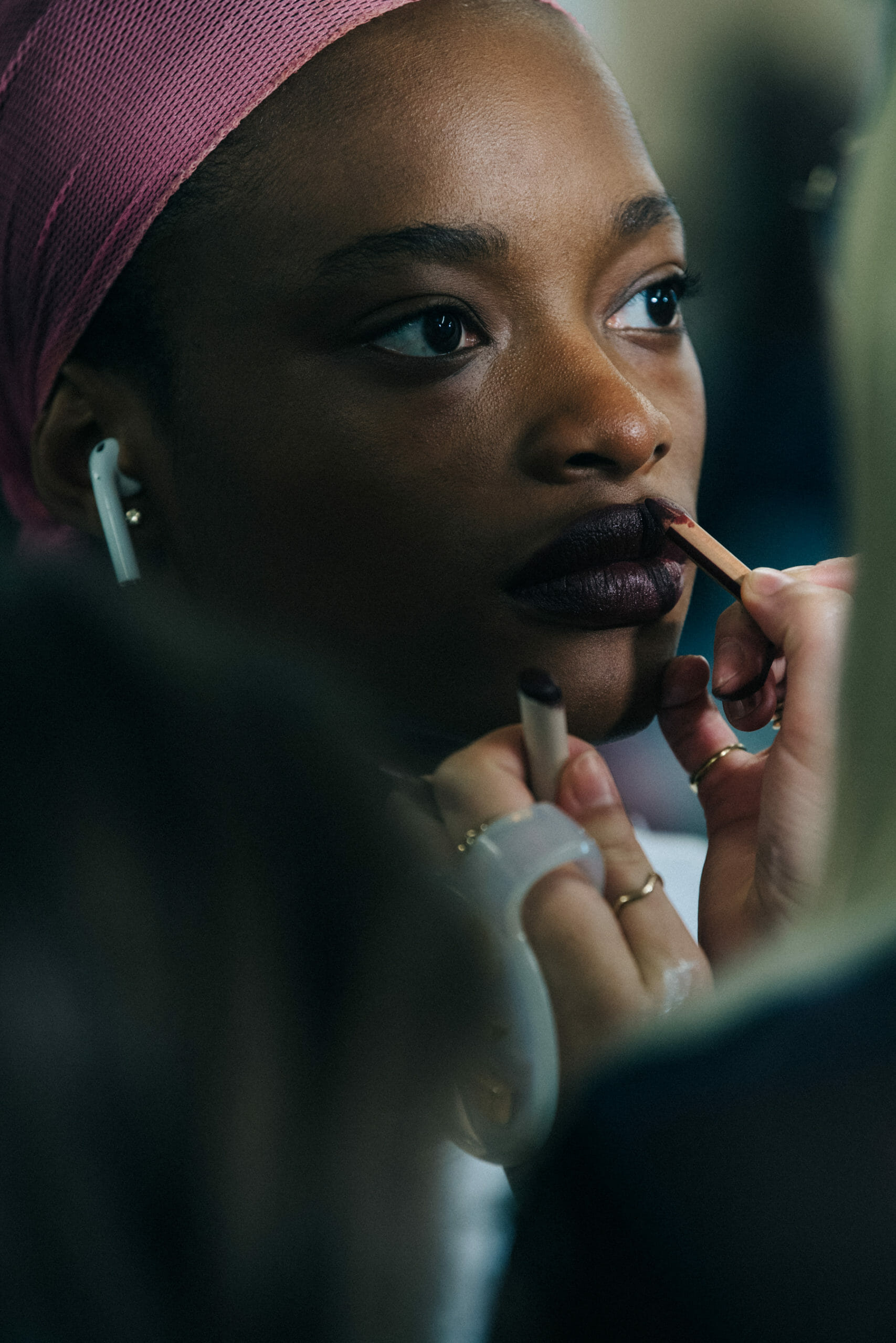 Model in hair and makeup