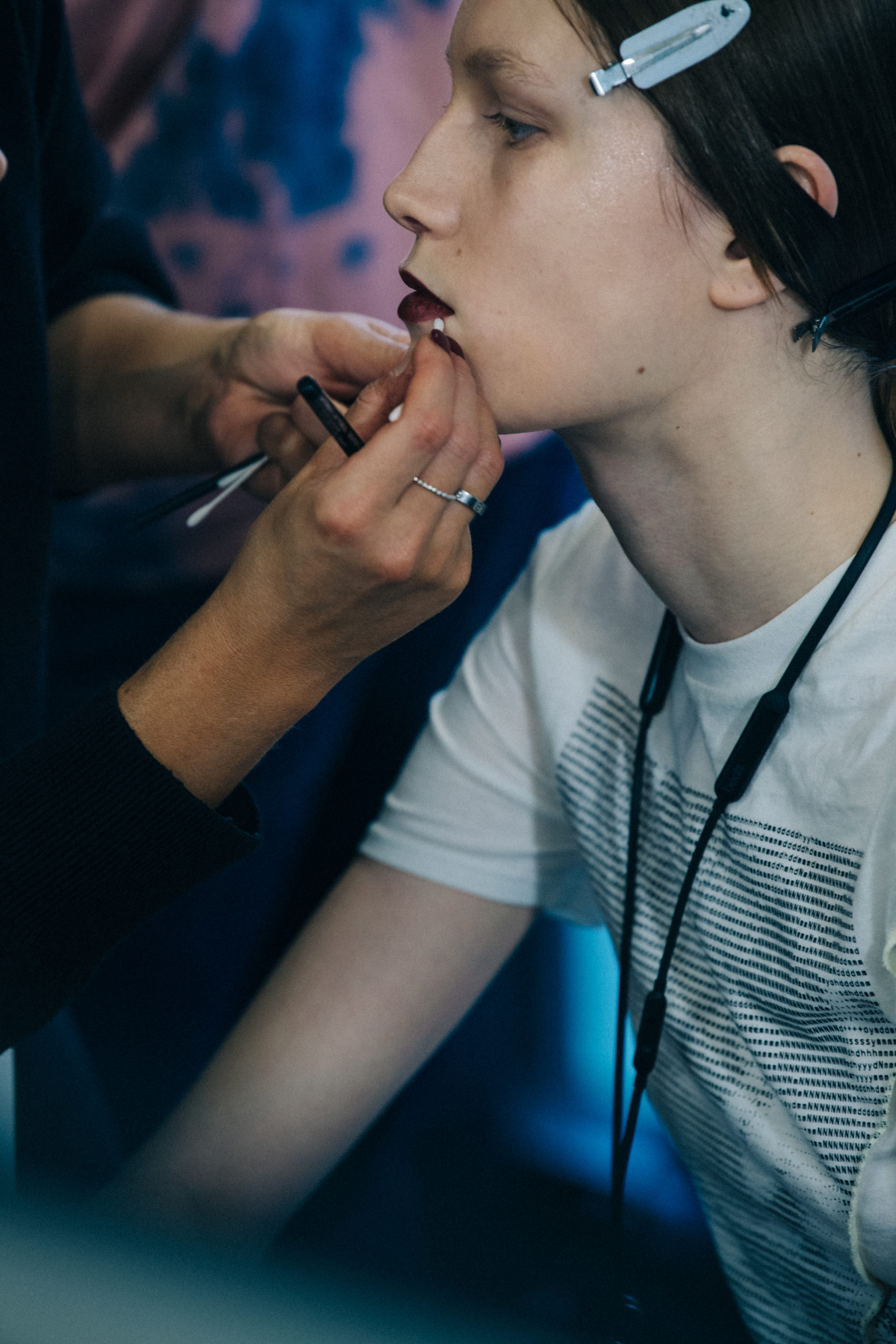 Model in hair and makeup