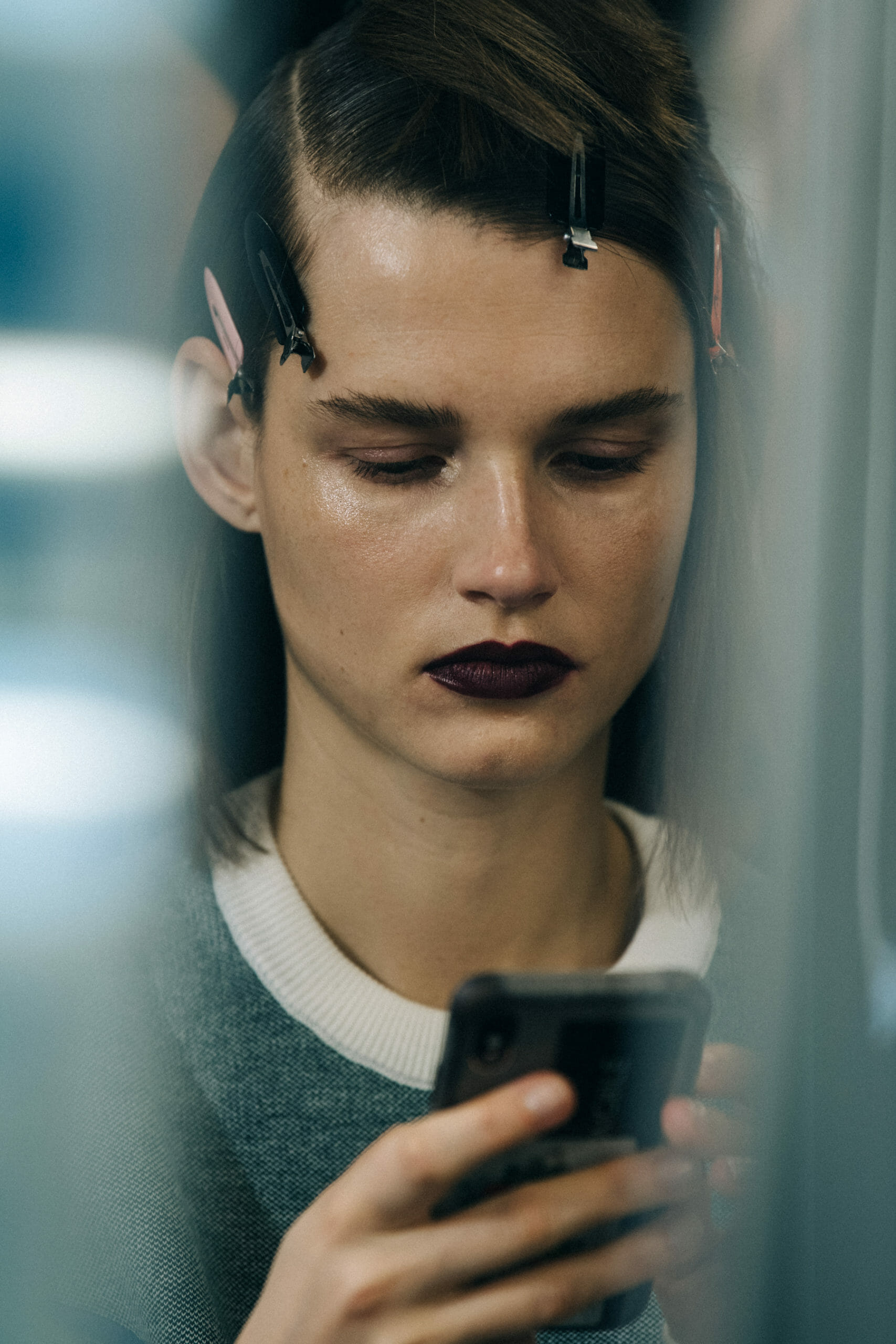 Model in hair and makeup