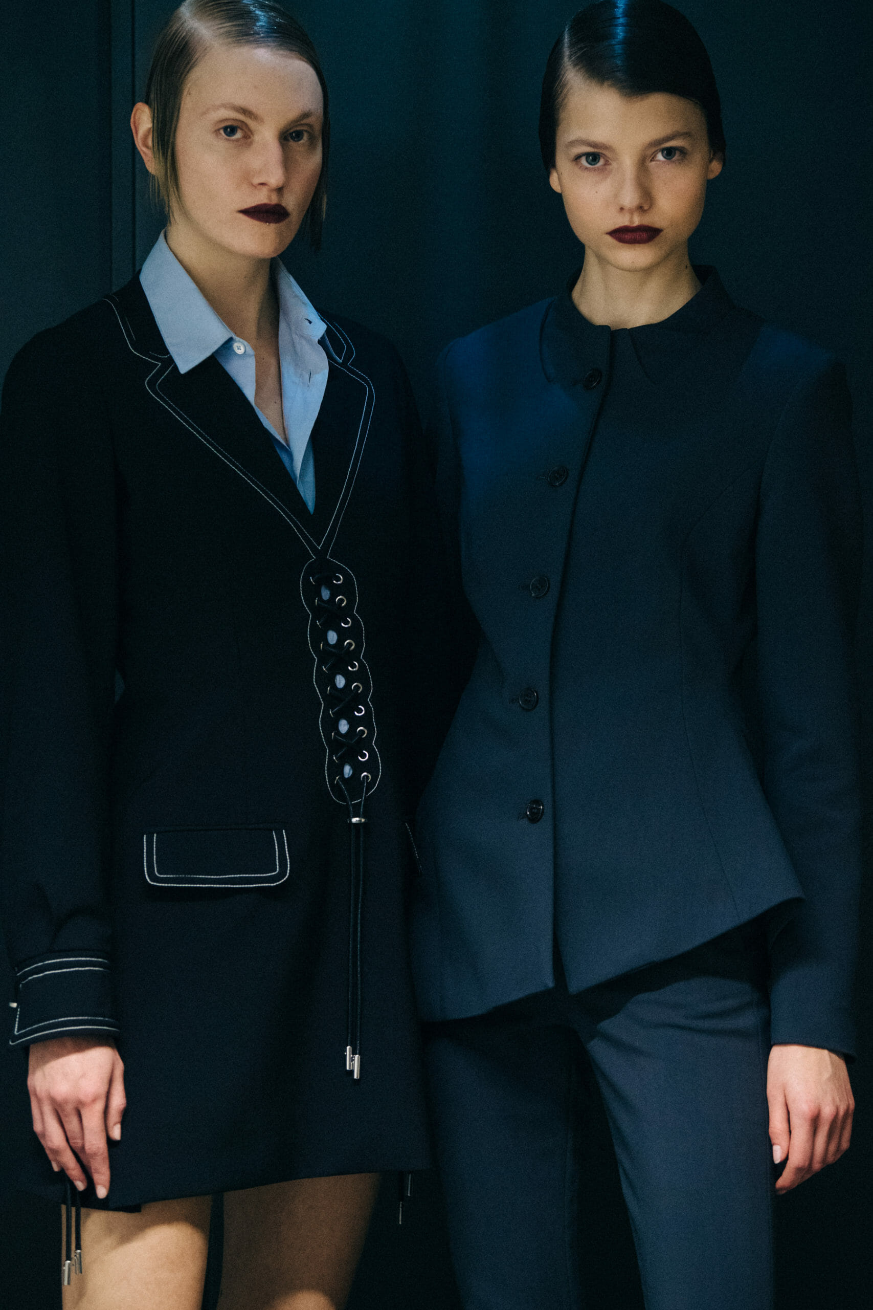 Models wearing dark Coperni outfit