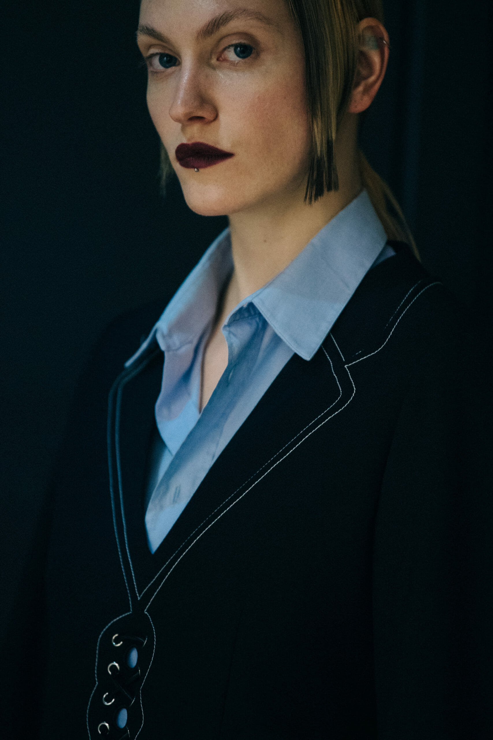 Models wearing dark Coperni outfit