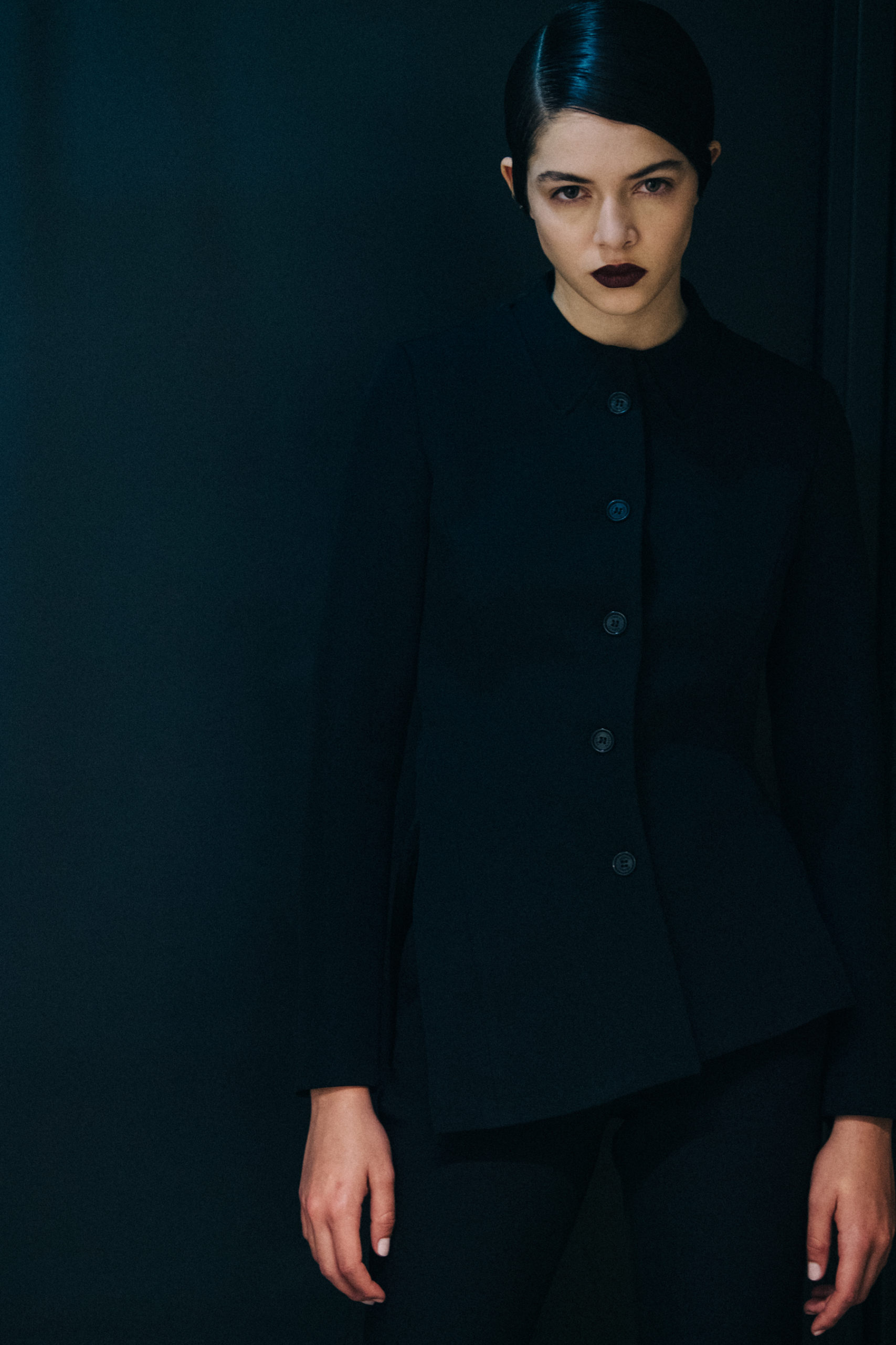 Models wearing dark Coperni outfit