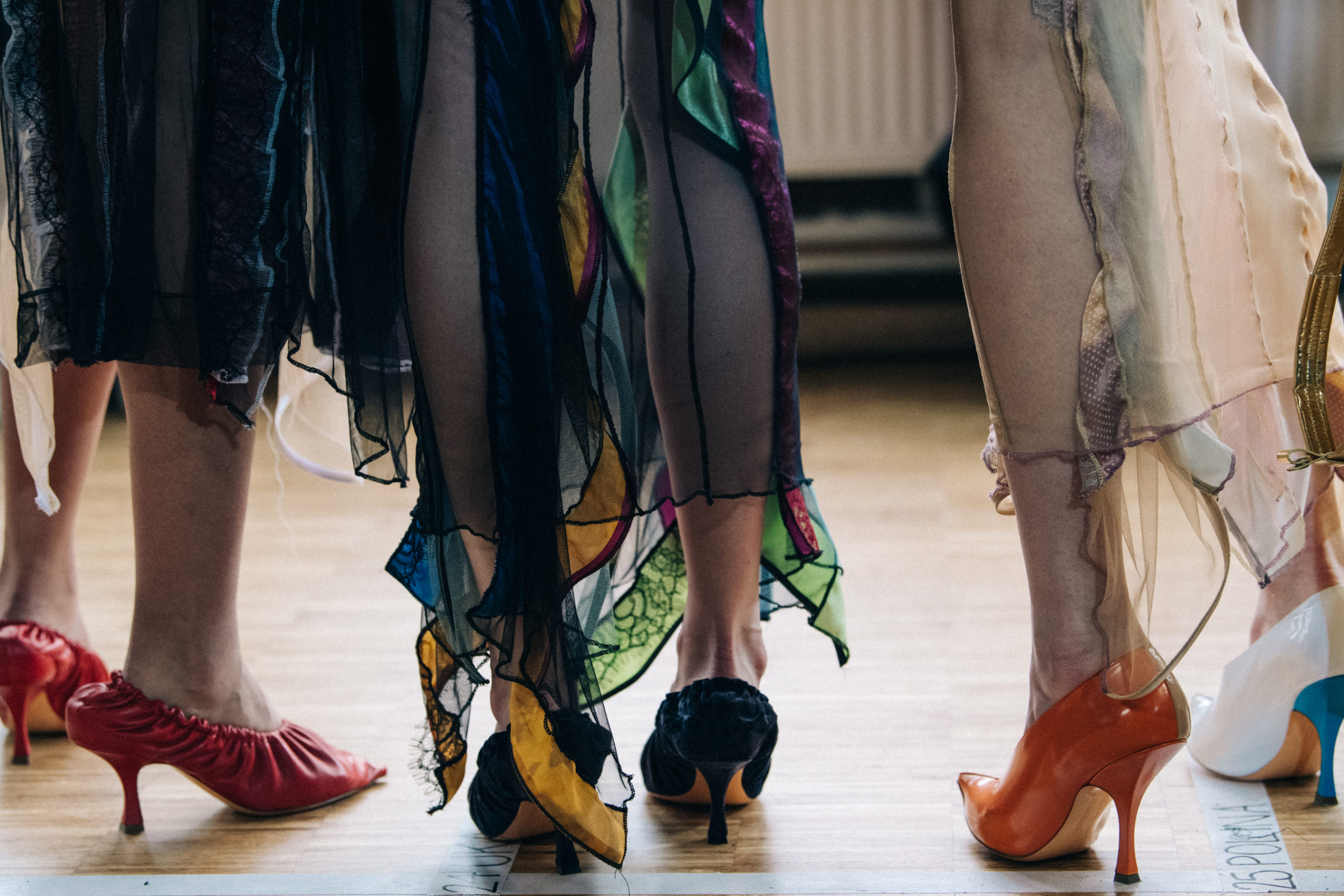 Models wearing heels at Y Project