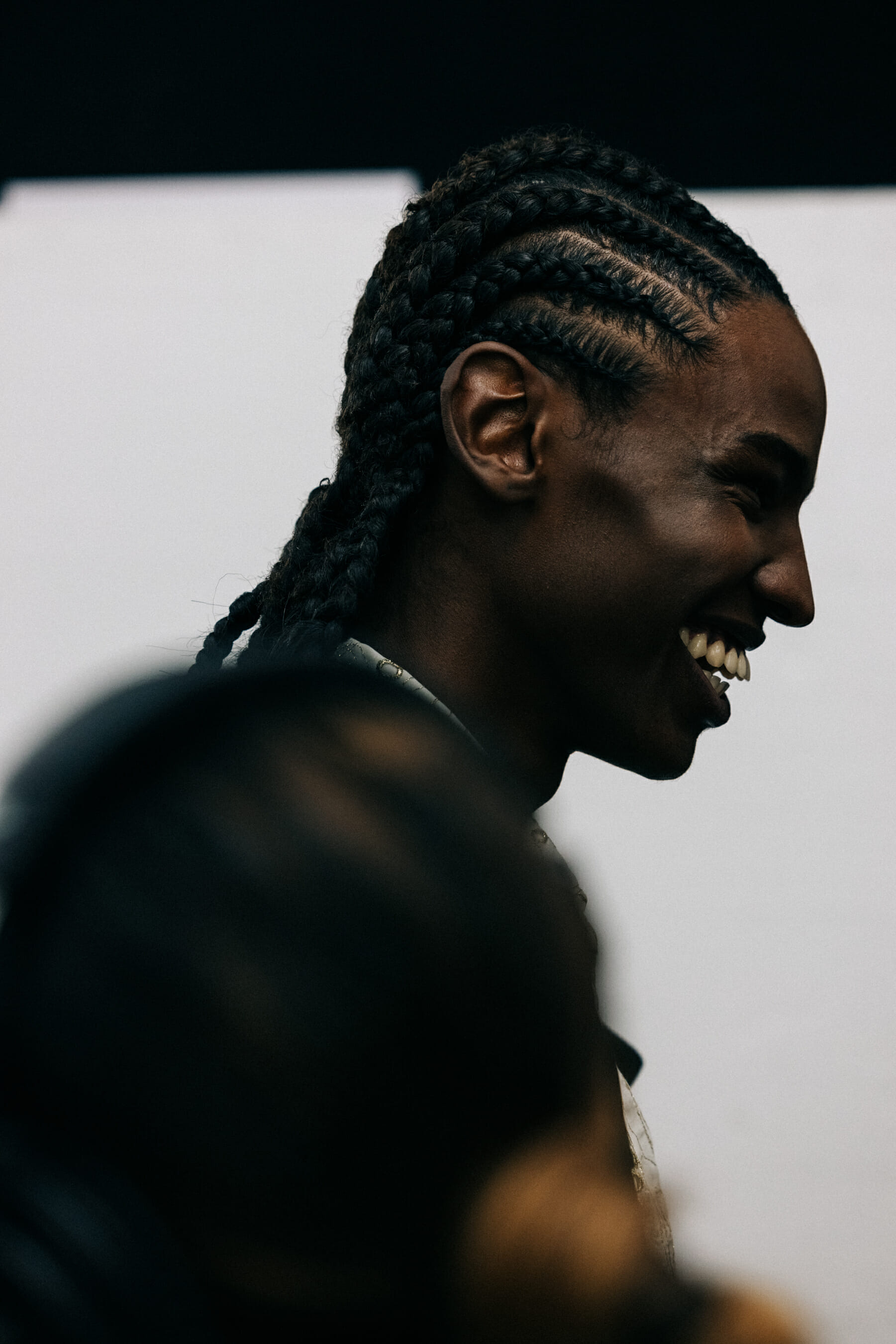 Male model smiling