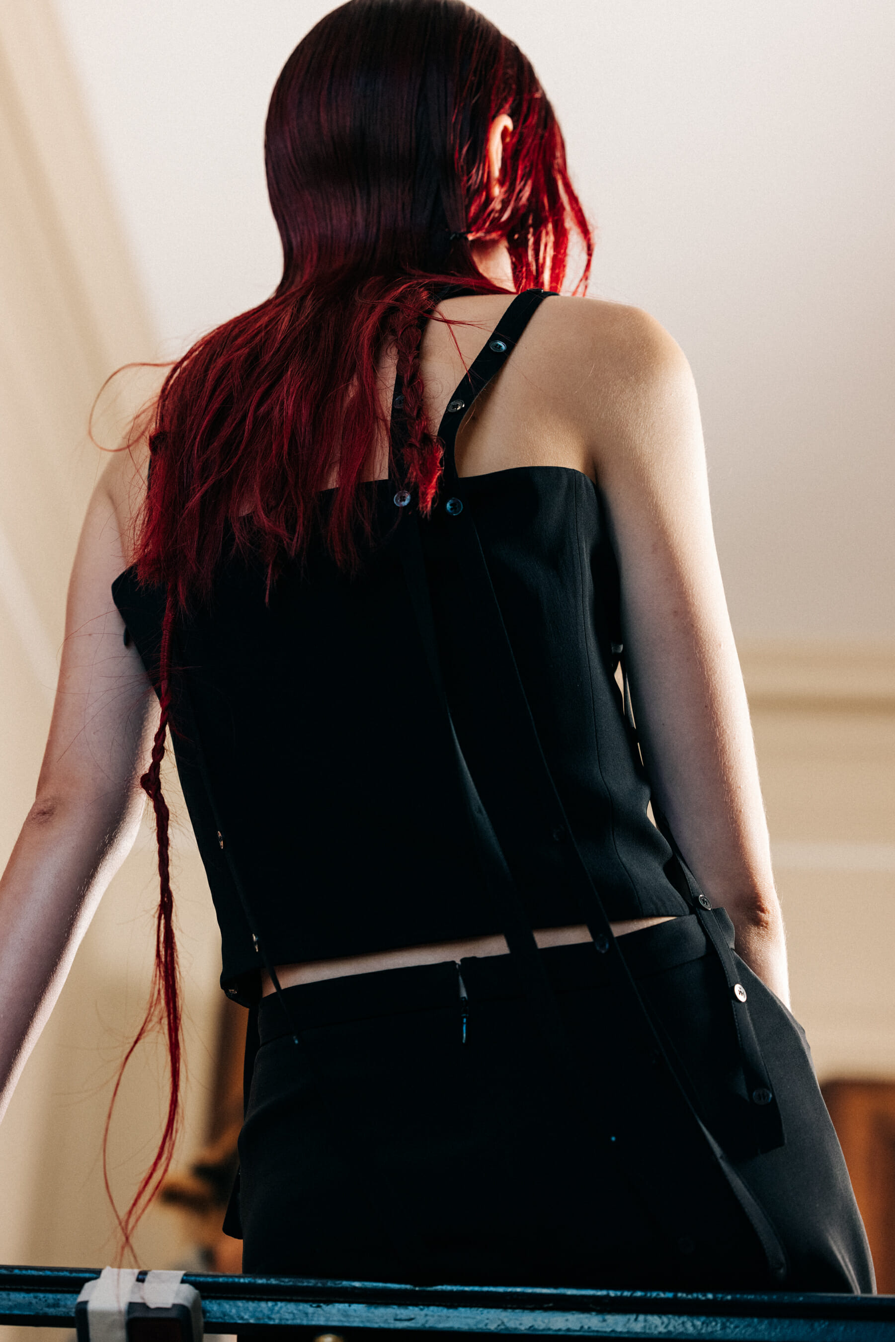 Back of redhaired model