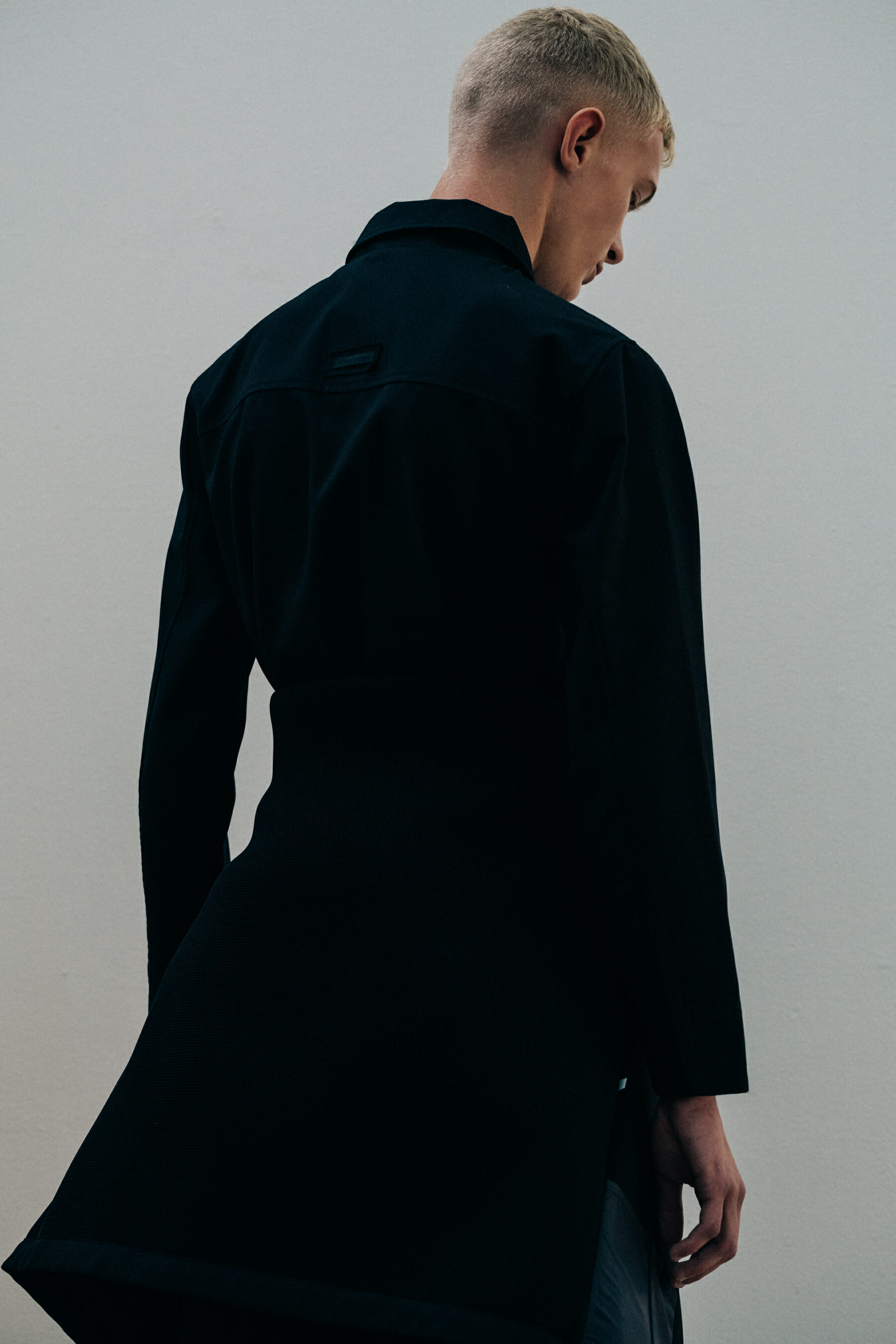 male model wearing black