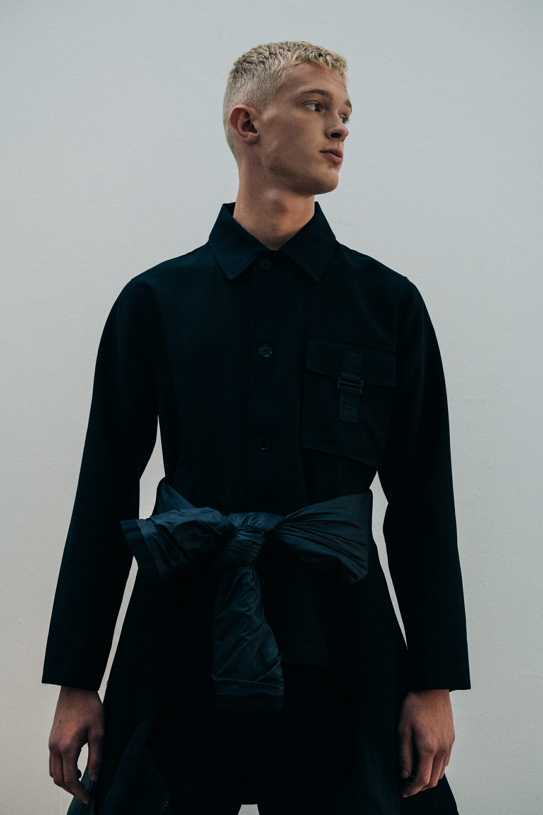 male model wearing black