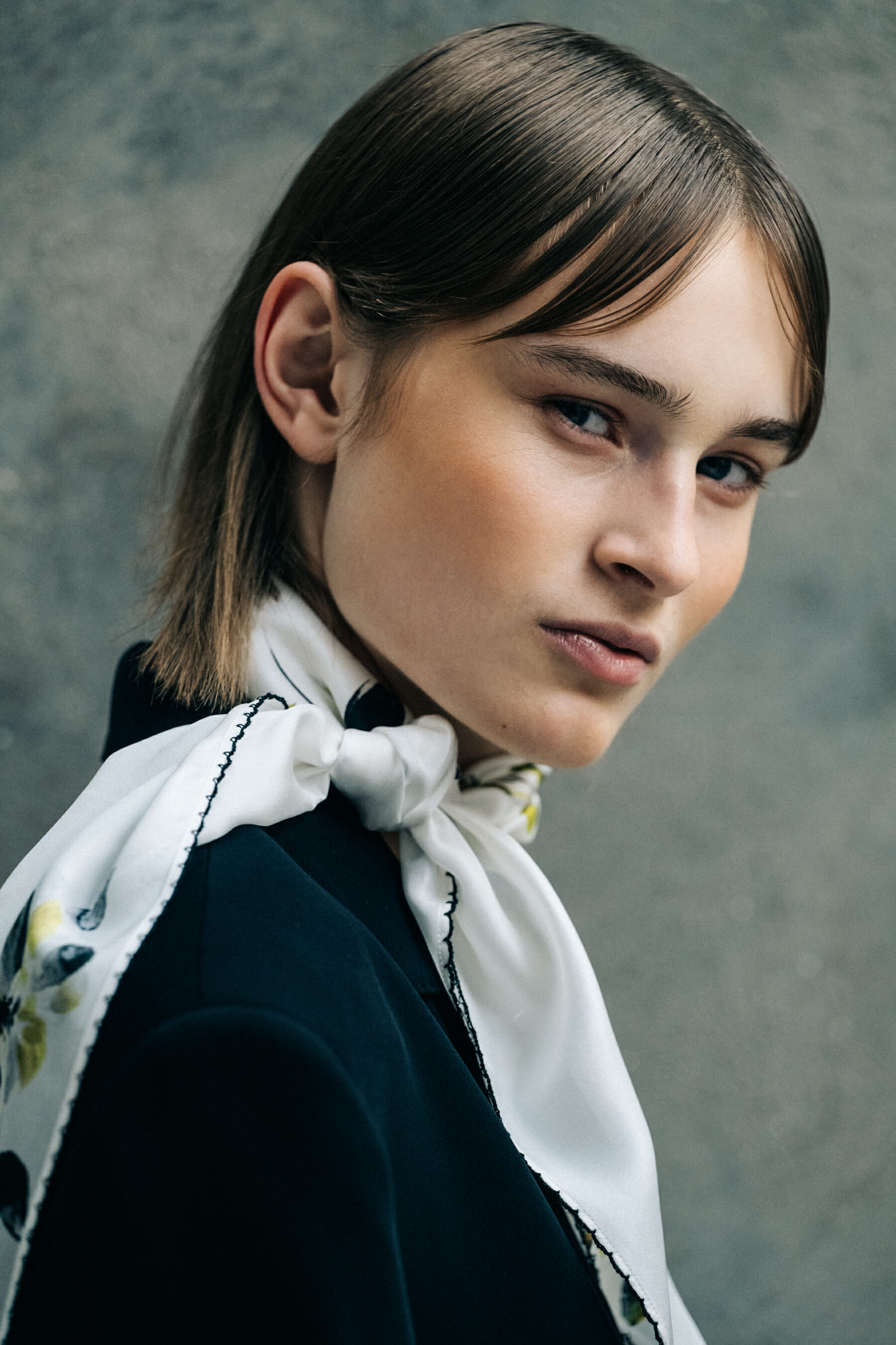 Model portrait backstage