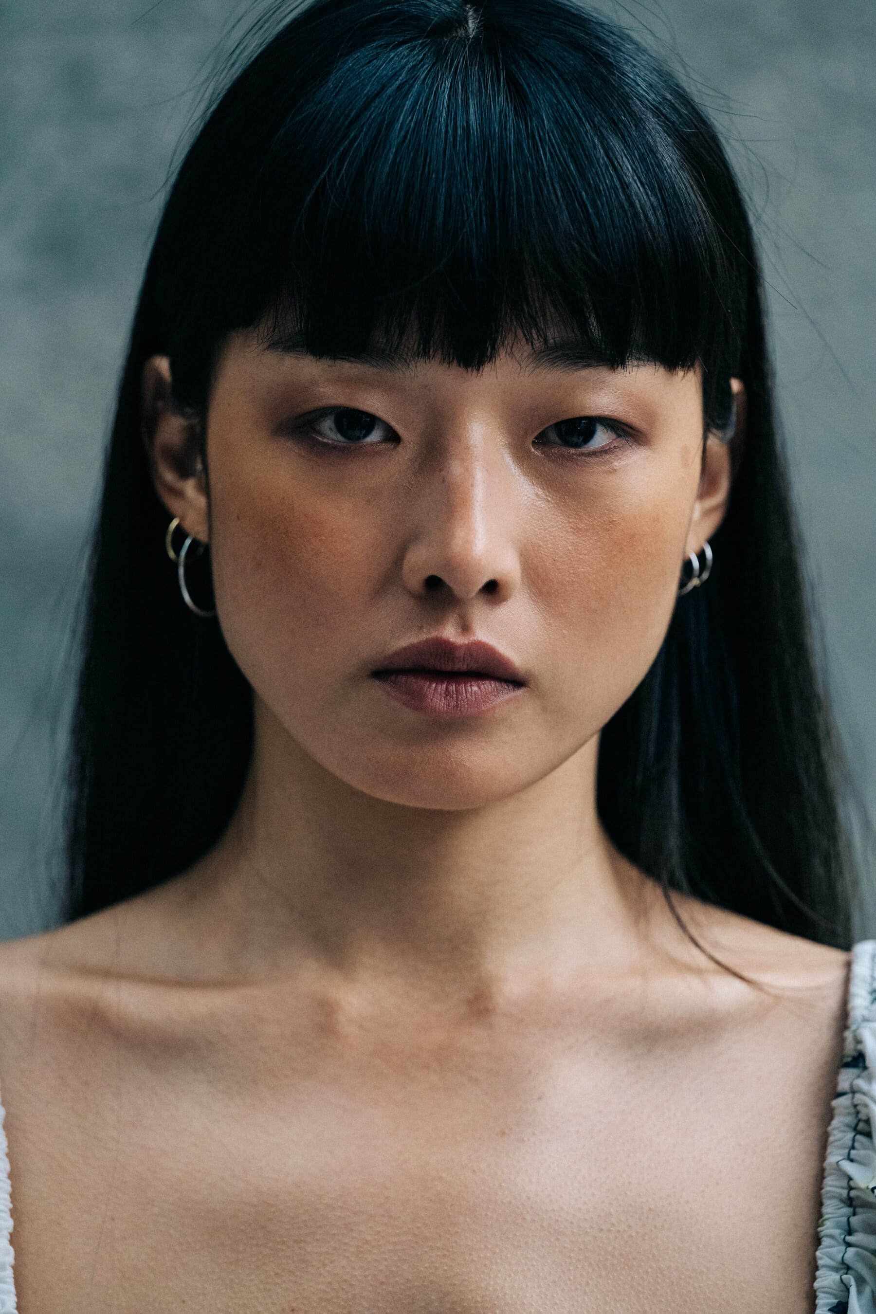 Model portrait backstage