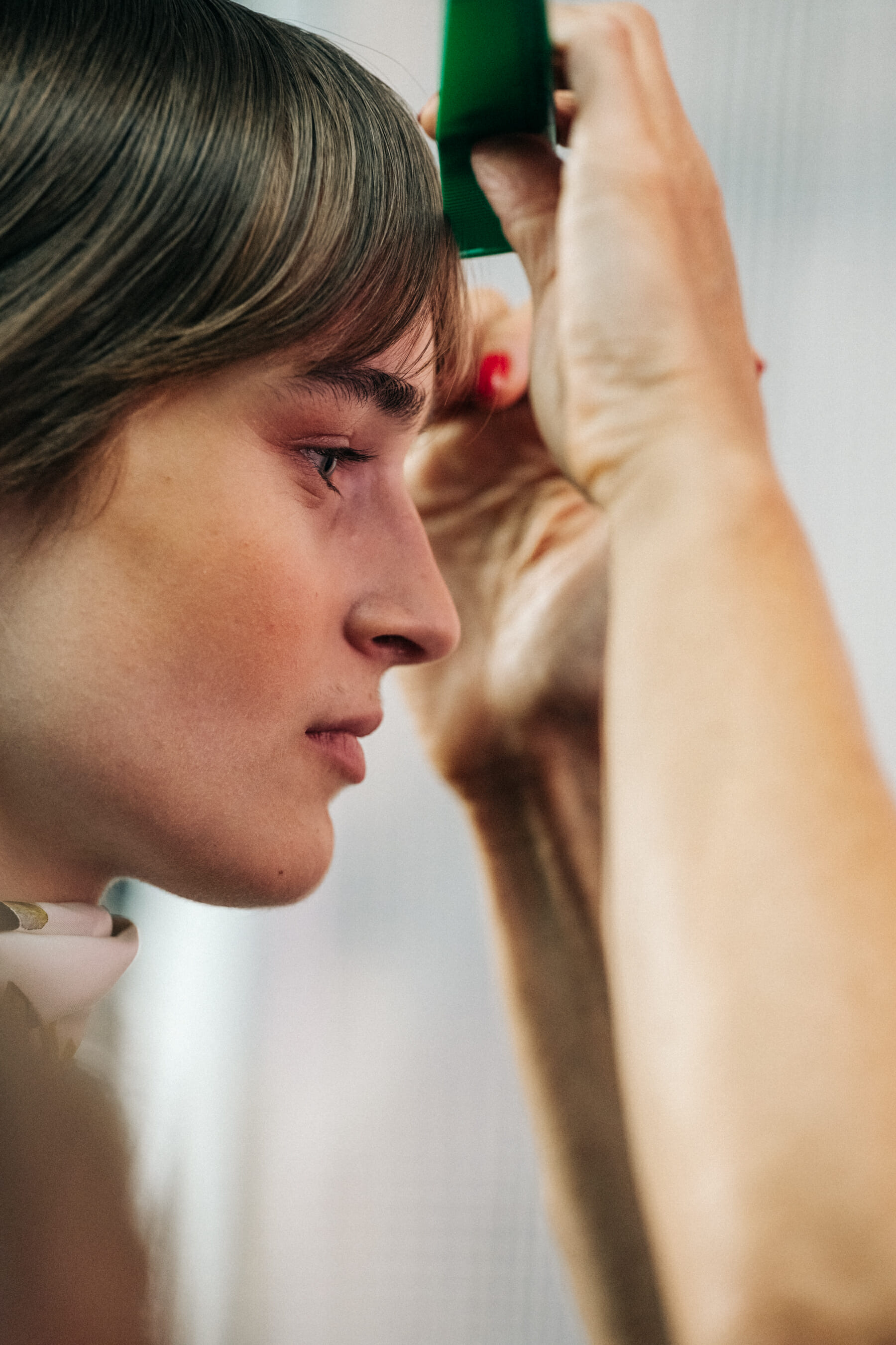 model backstage makeup