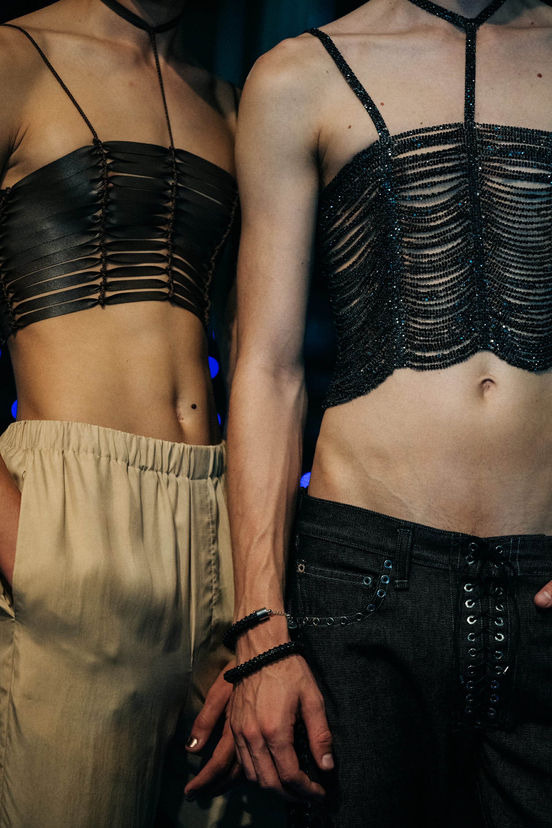 Male models upper and lower garment details